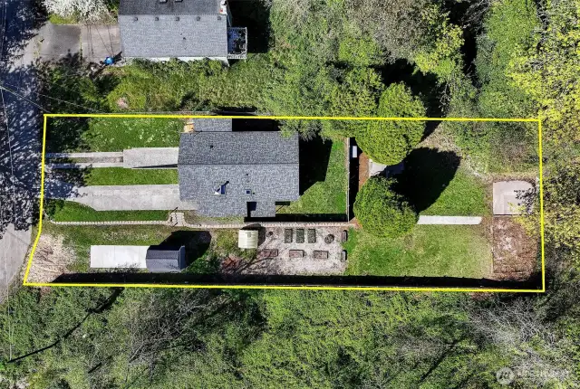 Tons of privacy and space around the house.