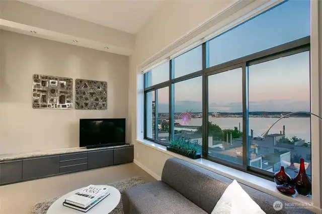 Wow guests with this incredible backdrop in the versatile lounge space - or use as a formal dining room.