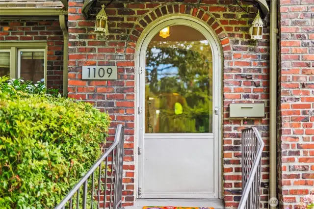 Distinctive rounded top front door