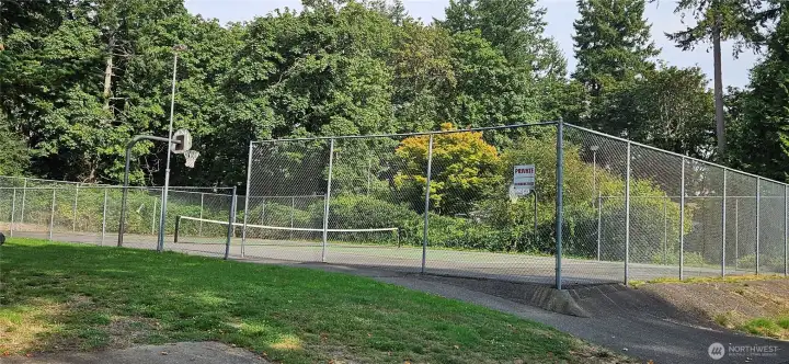 Tennis court near the end of Dunbar Drive NW