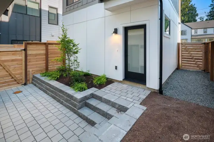 This is the back entrance to the carriage house.