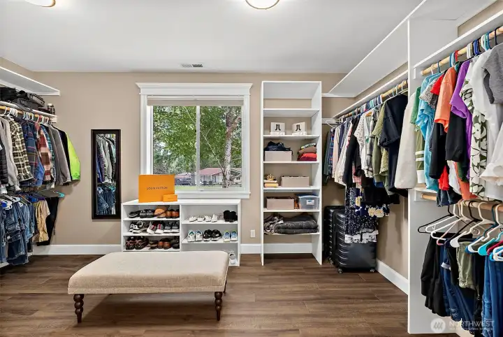 HUGE primary closet