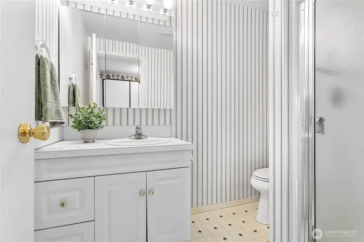 3/4 Bathroom off of the Utility Room.
