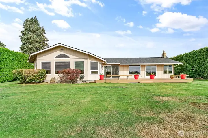 The level backyard works great for outdoor fun!