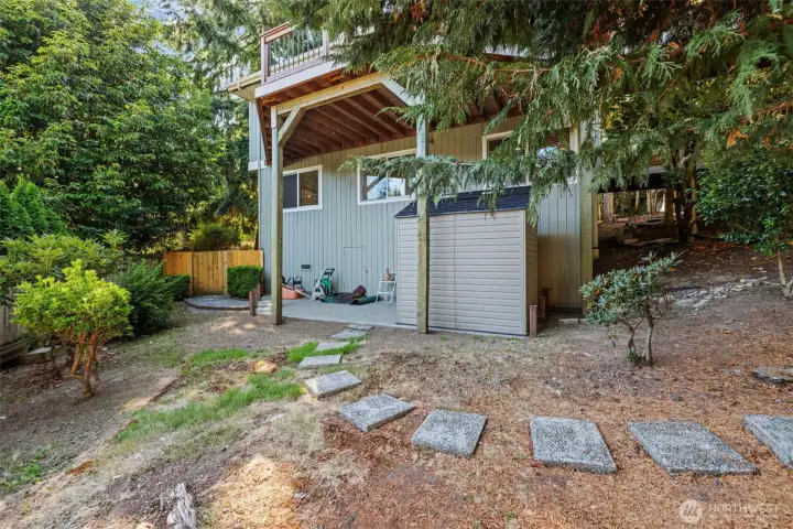 Don't miss the large storage space in the crawlspace! Access is in this area.