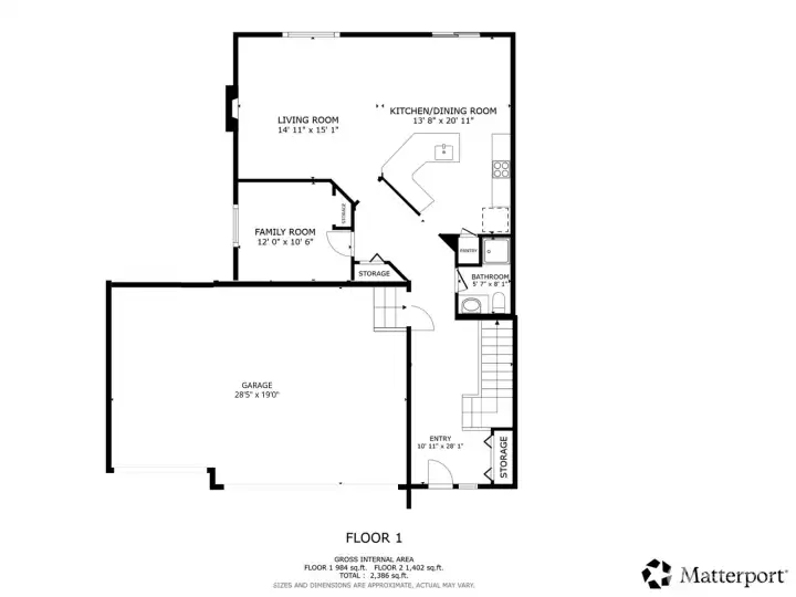 Floor 1 - Main Floor and Garage