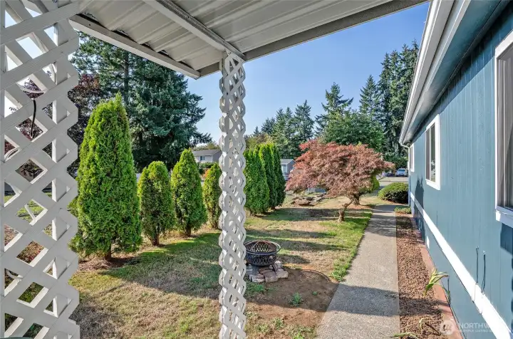 Beautifully maintained lawn.