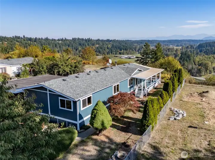 Private, fully fenced yard with stunning panoramic views.