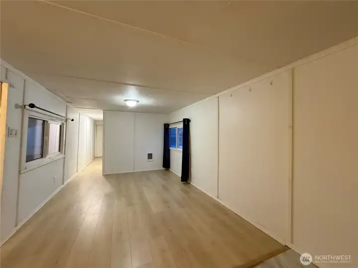 View from kitchen to living room