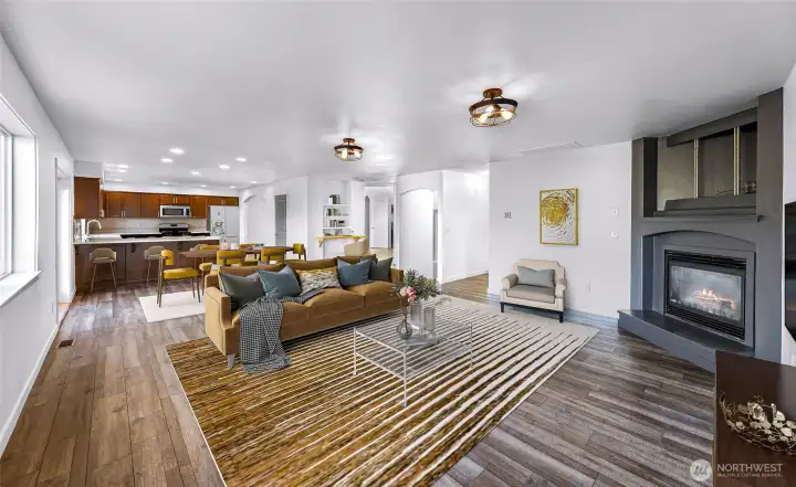 virtually staged living room