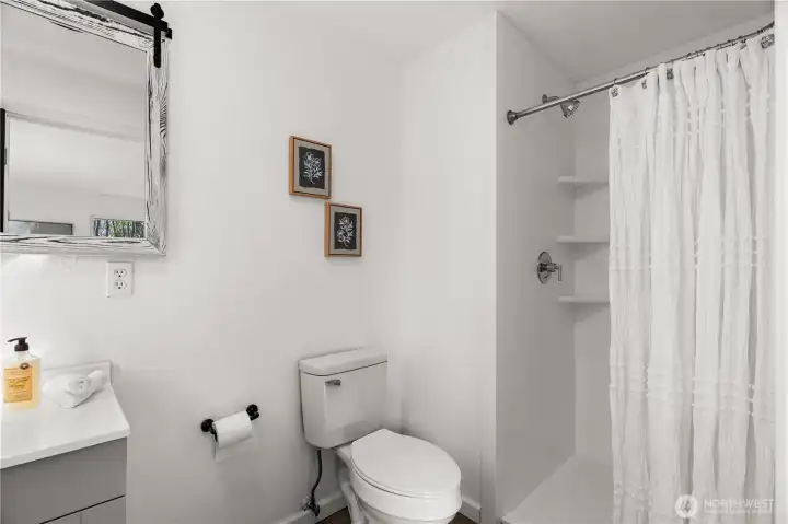 Another angle of the primary bathroom.