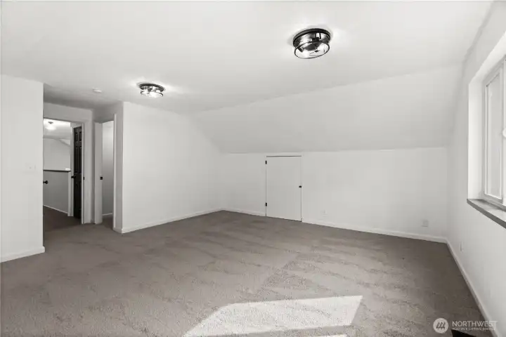 The 3rd bedroom upstairs with another walk-in closet.