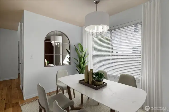 Virtually Staged Dining Room