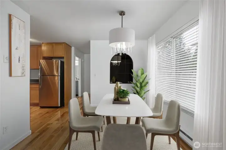 Virtually Staged Dining Room