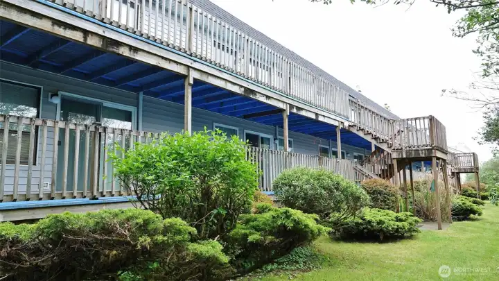 Rear view of the Ocean Surf Condo Building.