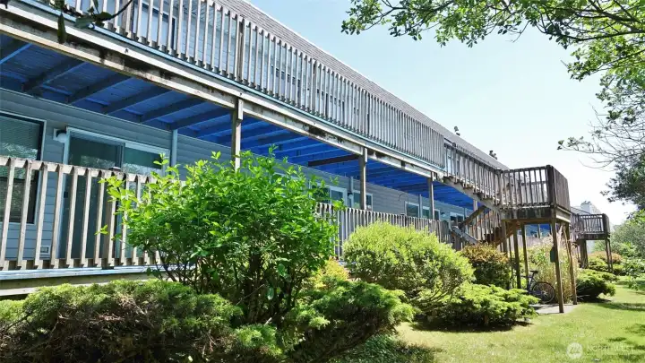 Rear view of the Ocean Surf Condo Building.