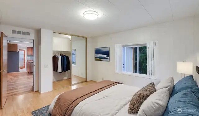 Master bedroom with plenty of closet space