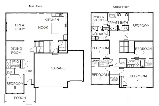 Stafford 3-Car Floorplan