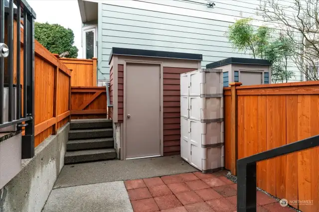 back patio w/storage