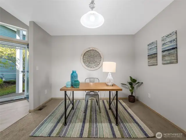 As you enter the home, just to the right is this "flex or bonus space" to use as you wish! We've displayed it as office space, but it could be another living area...or ???