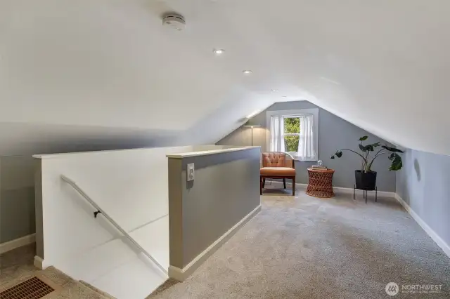 Max ceiling height in loft is approx 5'10"
