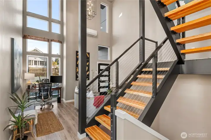 Grand entry into the living room.