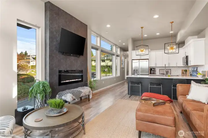 Electric fireplace is incredible.