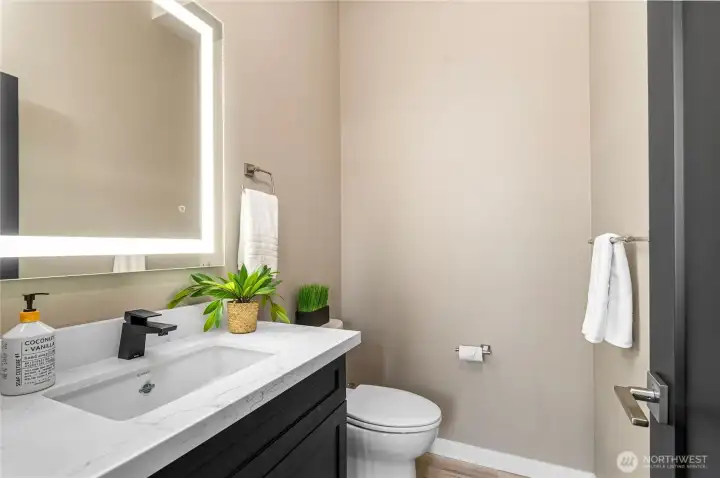 Main level half bath...