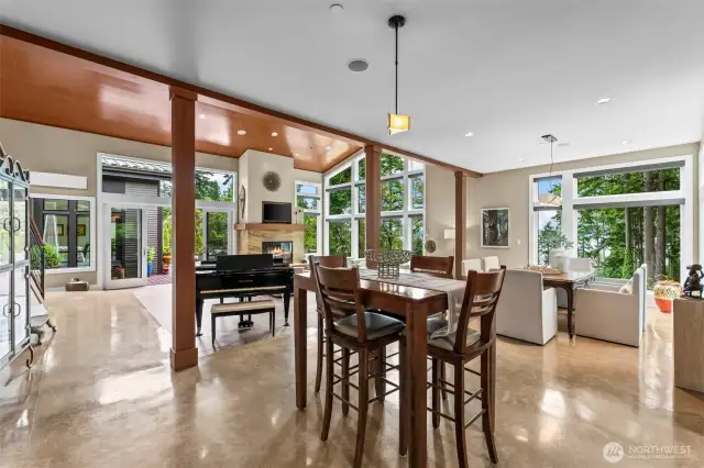 A true open concept with a welcoming, natural rhythm - perfect for entertaining, (or just relaxing)