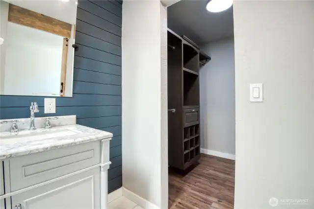 Large walk in closet off Primary Bathroom