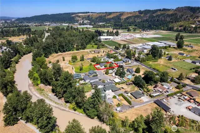 Puyallup River just west of property