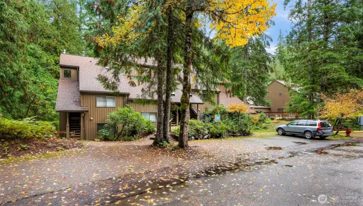 The coveted Klondike building with proximity to the River, electric charging stations and amenity center