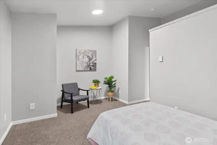 Tuck in with a good book or set up your laptop — this inviting nook makes the perfect reading or work-from-home space.