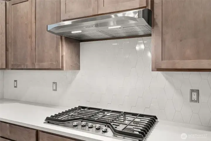 Gas cook top. Gas cook top.