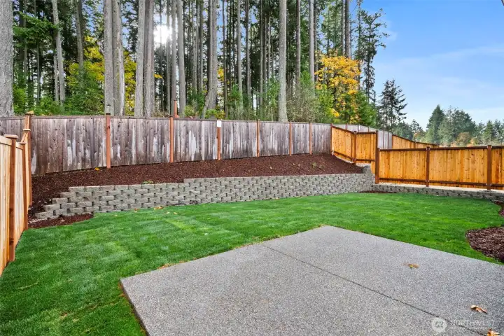 Back-yards professionally landscaped & fully fenced with 6’ cedar privacy fencing