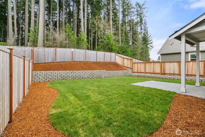 Back-yards professionally landscaped & fully fenced with 6’ cedar privacy fencing