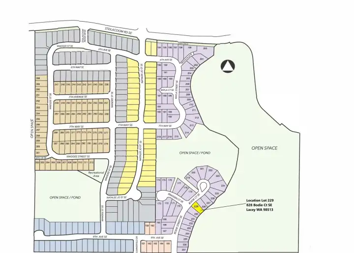 Site map with lot location.