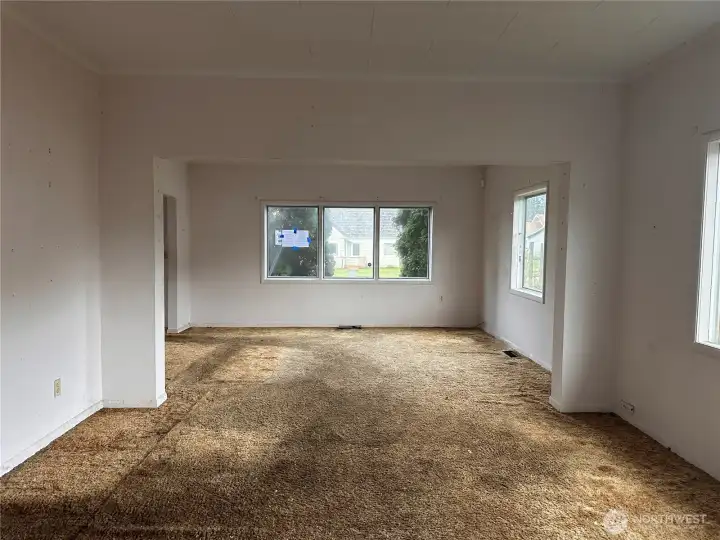 living room and dining room