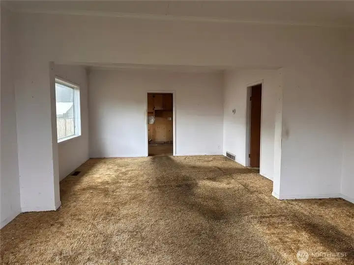 living room and dining room