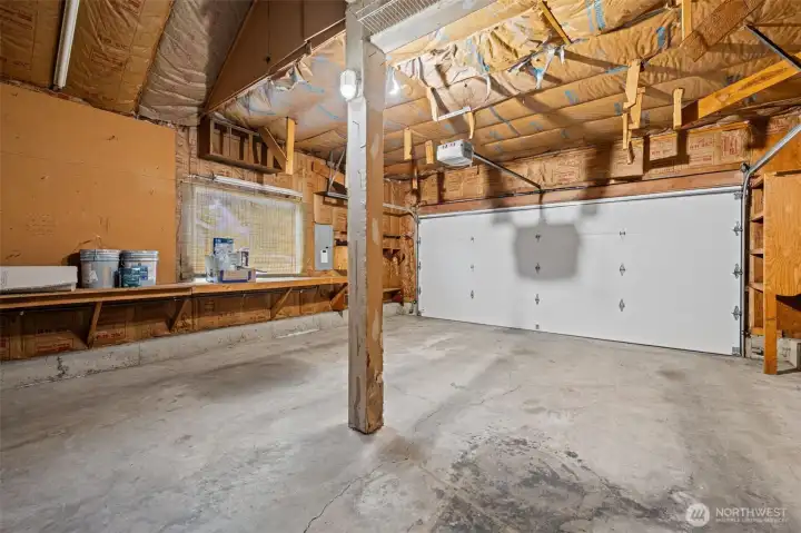 Large garage with plenty of storage!