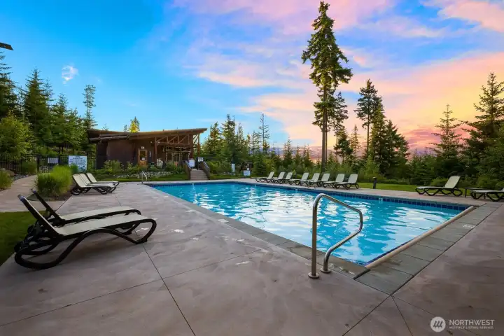 The Trailside Lodge, complete with its outdoor swimming pool and gathering spaces, is one of the community’s most treasured amenities — offering residents a true mountain-resort lifestyle just minutes from home.