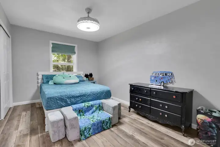 Another view of one of the secondary bedrooms.
