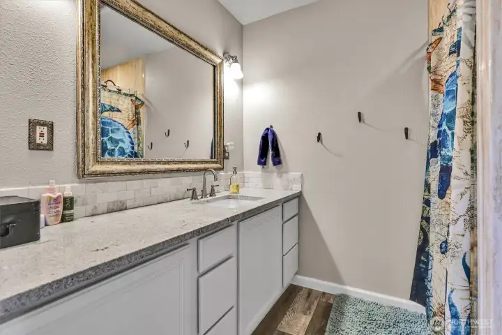 Hallway bath.