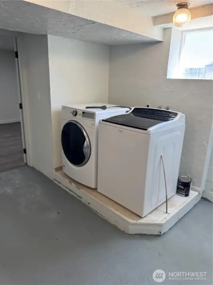 Basement laundry area Basement laundry area