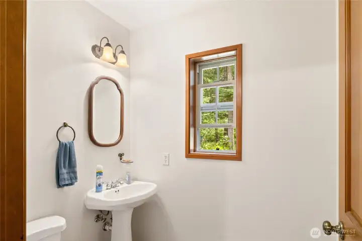 1/2 bath off of utility room