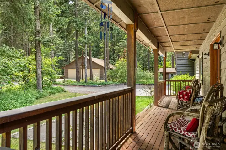 Enjoy your time on the covered front porch.