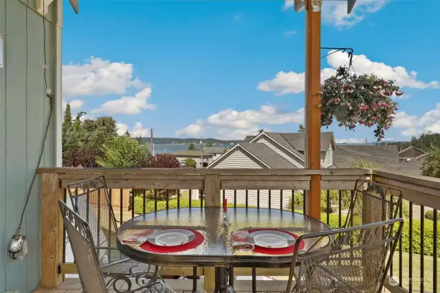 Enjoy the view from the covered front deck.