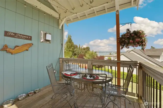 Enjoy the view from the covered front deck.