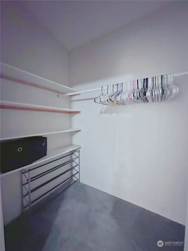 Large walk-in closet with organization space