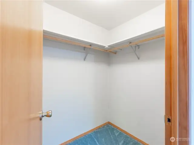 Walk in closet in each bedroom